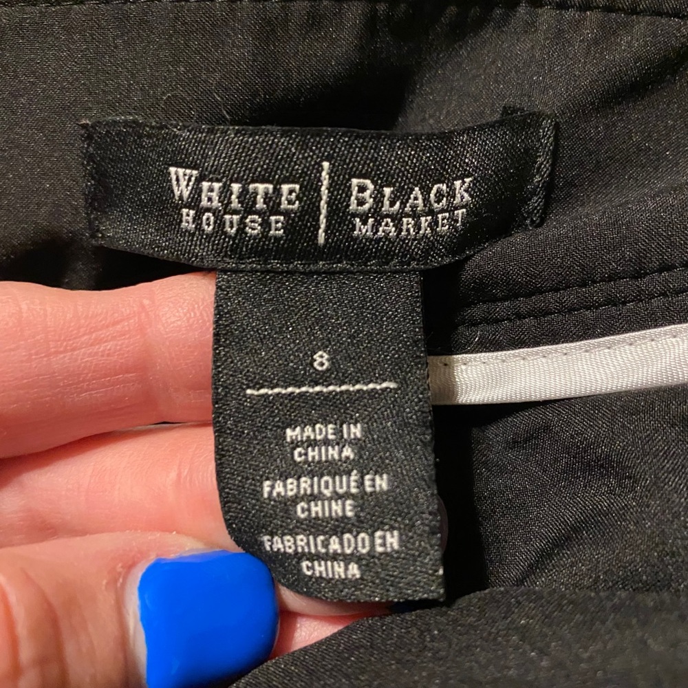 WHBM pencil skirt black,grey,turquoise,ecru size 8 - Picture 5 of 5